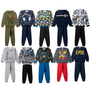 Kit 6 Peças Moletom Infantil Inverno –( 3 blusas Moletom casacos + 3 calças )