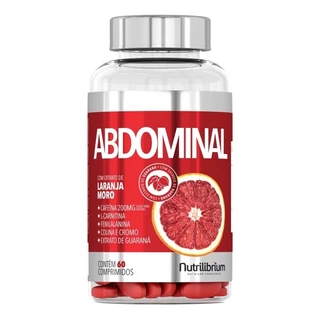 Cafeína + L-Carnitina + Cromo + Laranja Moro Abdominal 60 Comp Nutrilibrium