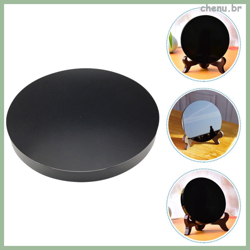Espelhos Pretos Divinação Obsidiana Pedra Anel De Lente Decorações Home Trim Mesa De Jantar Estética Doméstica chenu.br