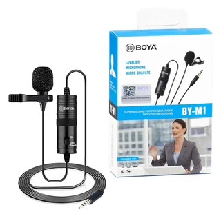Microfone Lapela Profissional Boya BY-M1 3,5mm Wired Stereo para Gravação