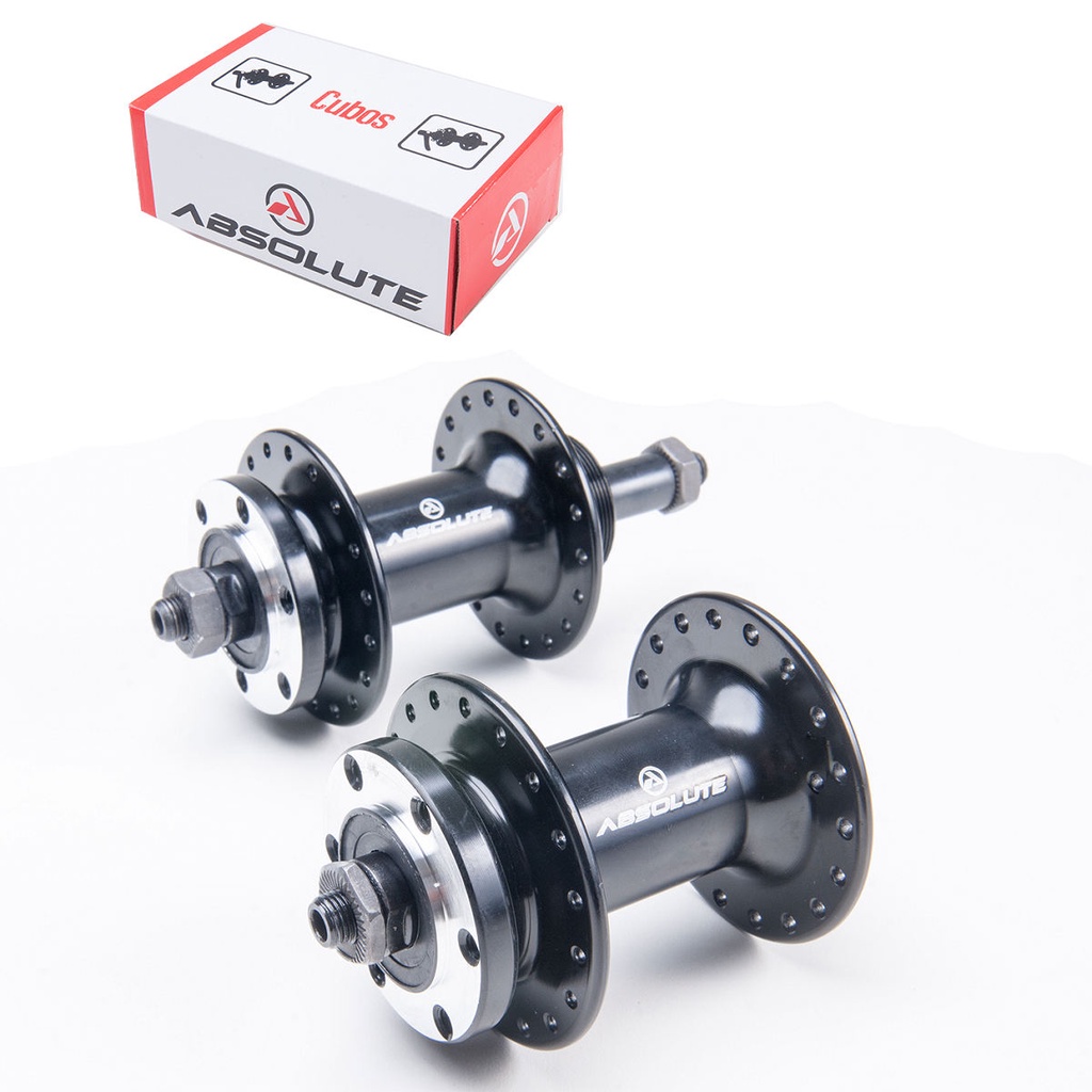 CUBO DISCO DIANT/TRAS - ROLAMENTO ROSCA - ABSOLUTE PRETO C/ BLOCAGENS - NERO (36 FUROS)