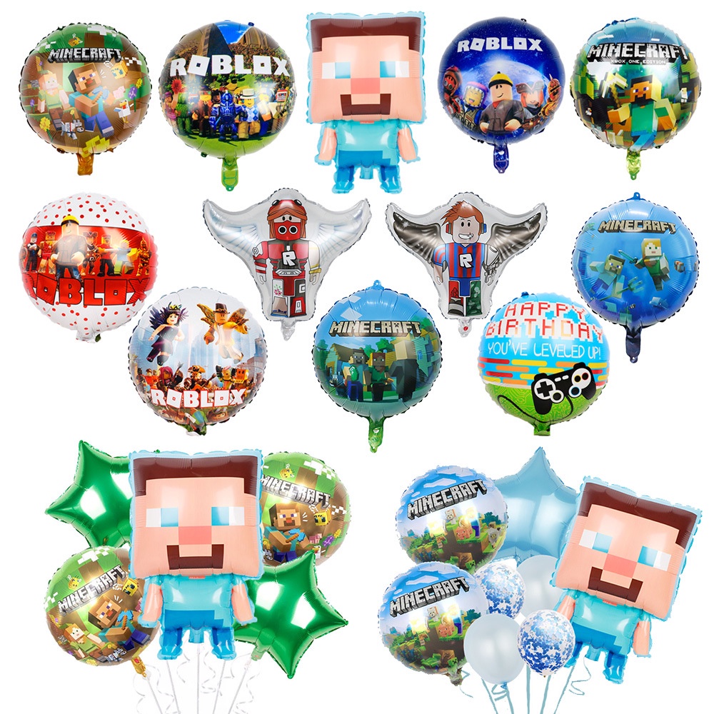 Minecraft Balão De Filme De Alumínio Em Forma De Meu Mundo Azul 67X44cm ...