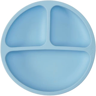 Pratinho em Silicone Azul com Divisórias e Ventosas 15630 Buba