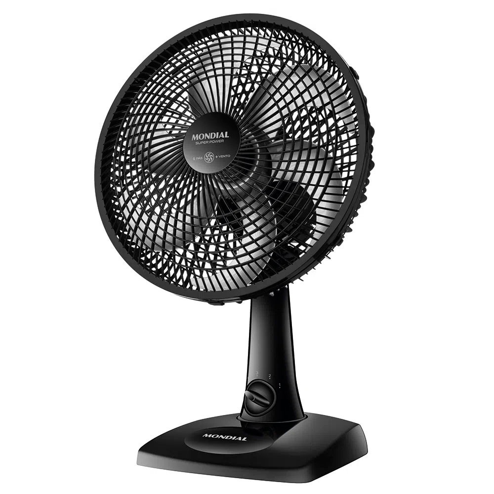 Ventilador de Mesa Mondial 30cm VSP-30-B 6 Pás Super Power 127V