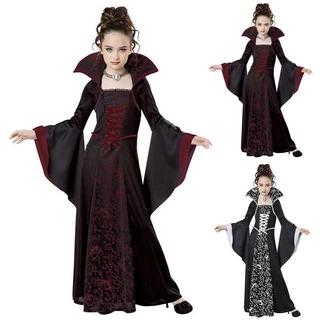 Traje De Halloween Para Crianças Fantasia Vampiro Bruxa Festa