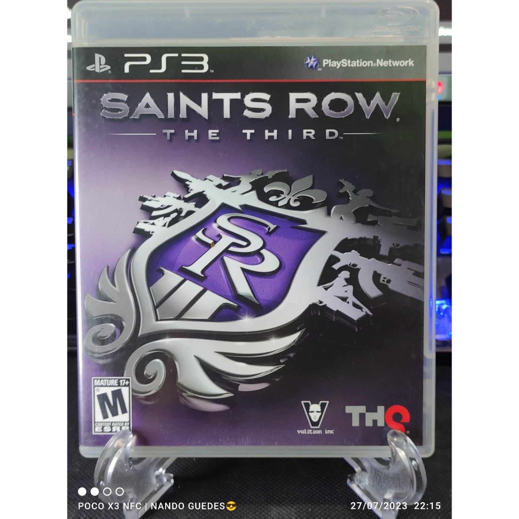 Jogo PS3 Original Saints Row The Tird Favoritos Mídia Física em