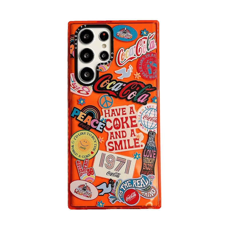 Capa Macia De Coca Cola Para Samsung Galaxy S21 S22 S23 S24 Plus Ultra + , TPU