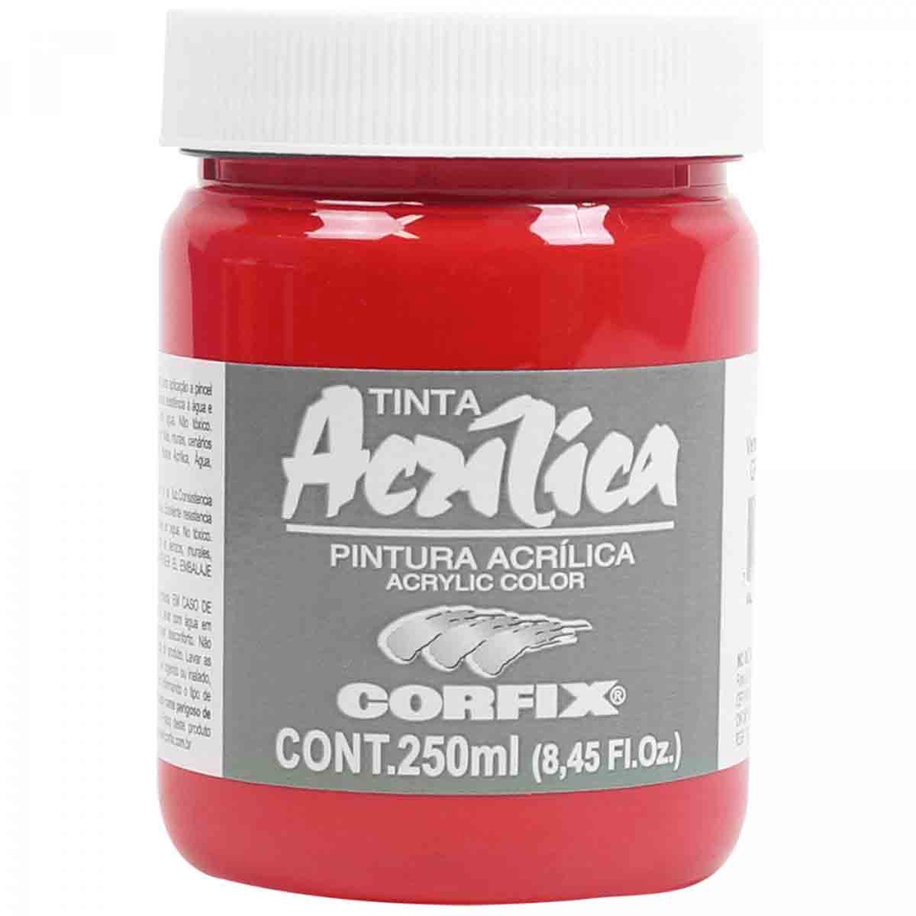 Tinta Acrilica Corfix G1 129 Vermelho Cadmio Imitacao 250ml | Shopee Brasil
