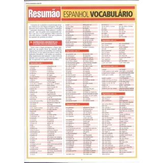 Livro - Resumao - Espanhol Vocabulario