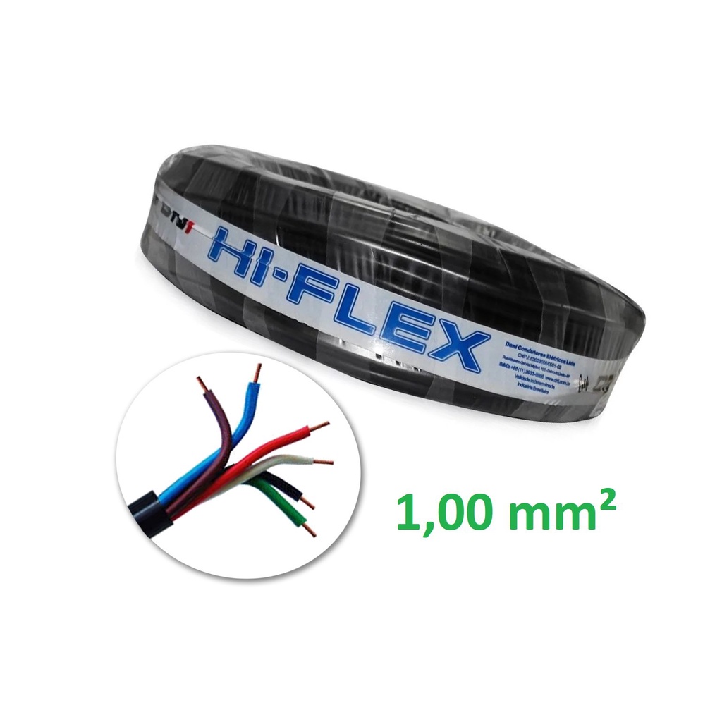 Cabo tipo PP 6 Vias para Instalação Automotiva HFX PP610 DNI 25 Metros ...