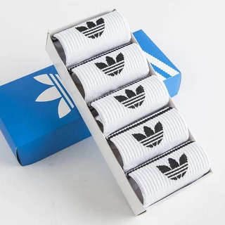 Kit 5 Pares Masculina Femininos Unisex Meias casuais de algodão cano alto De Algodão Esportivas Meia