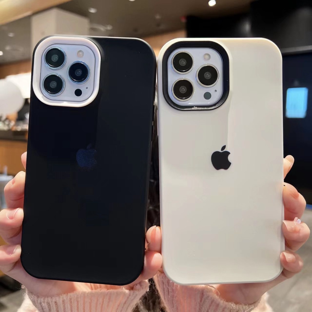 Estojo 3 Em 1 De silicone Colorido À Prova De Choque E De Queda Para iPhone 11 12 13 14 15 Pro Max