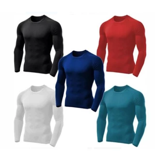Camisa Masculina Manga Longa Malha Fria Camiseta Academia Lazer