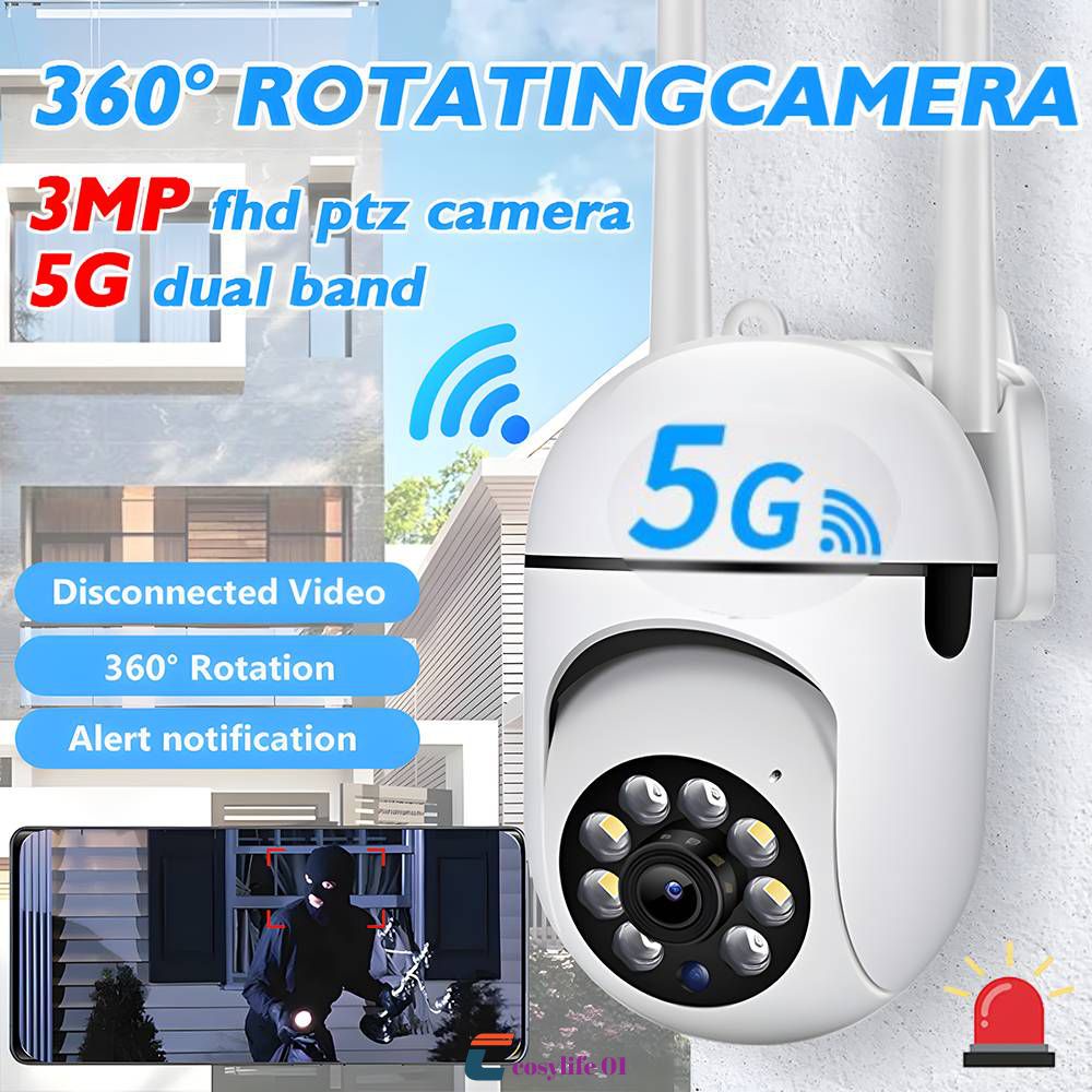 Ycc365 Plus Dome Outdoor Wifi Camera Ptz Full Ip Camera 3mp 5g