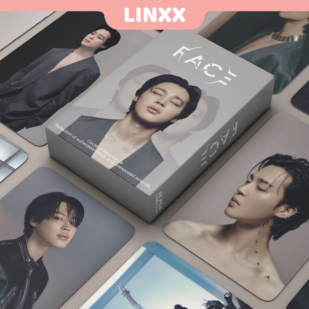 LINXX 55 Pcs BTS JIMIN FACE Álbum Lomo Card Kpop Cartões Postais