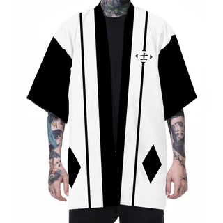 Capa Kimono Cosplay Bleach Capitão da Decima Primeira Divisão Kenpachi Zaraki