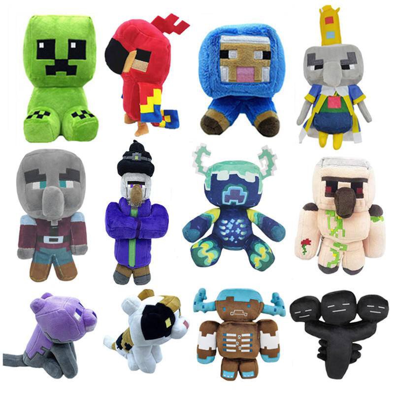 Minecraft pelúcia brinquedo pixel doll para crianças presente