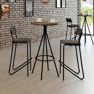 Conjunto Sala de Jantar Carraro Pienza com Mesa e 2 Banquetas