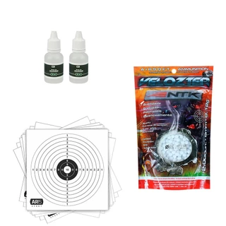 Oleo Lubrificante Silicone Ar15 Sport 15ml + Esferas Bolinhas 0.12g + 100 Alvos de Papel
