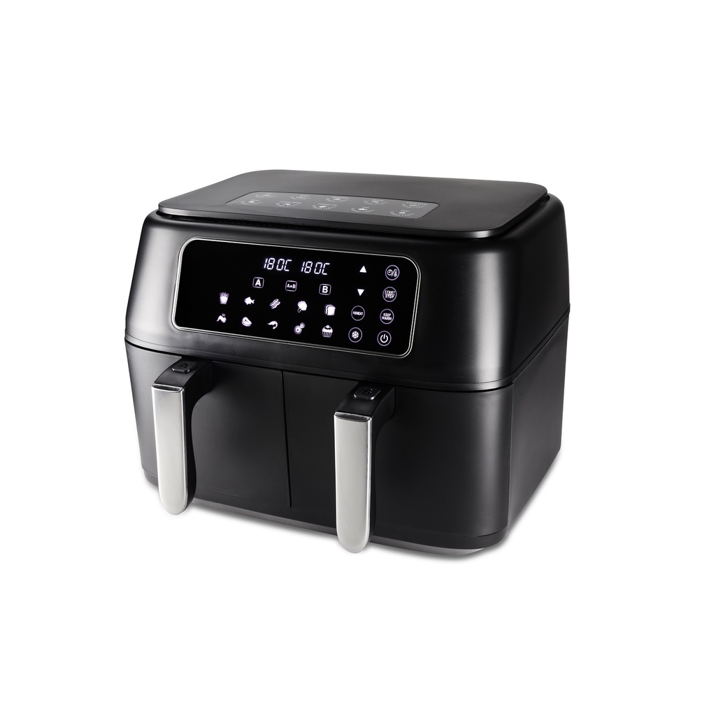 Fritadeira Dual Air Fryer ,Hamilton Beach, Duplo Cesto 8 Litros, Preta ...