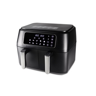 Fritadeira Dual Air Fryer ,Hamilton Beach, Duplo Cesto 8 Litros, Preta, 127v