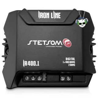 Módulo de Potencia Amplificador Stetsom IR400.1 1 Canal Crossover 400W Rms Digital Mono