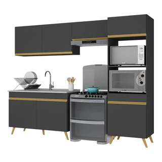 Armário de Cozinha Compacta 252cm Veneza Multimóveis V3749