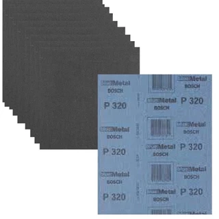 Folha de Lixa Pano Metal Grão 20 Unidades 320 BOSCH