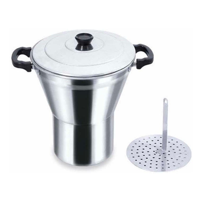thumbnail image 2 of Aluminio Brilhante Cuscuzeiro Nordestino – Brazilian Aluminum Cuscuz Steamer 2 of 5