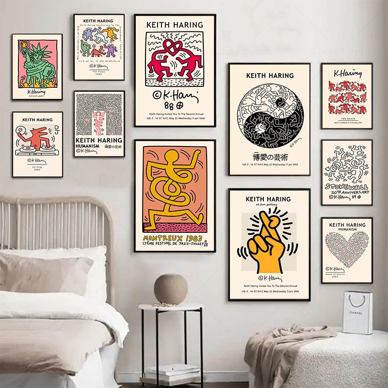 Keith Arte Exposição Fotos Pôsteres Abstracto Vintage Pop Pisa Impressão Tela Pintura Decoração Mural Home Room Parede