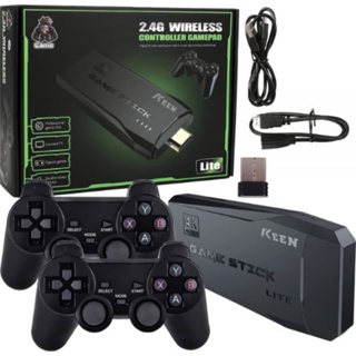 Videogame Stick 4K 64Gb 2 Controles Sem Fio Console Portatil Jogos Retro Antigo