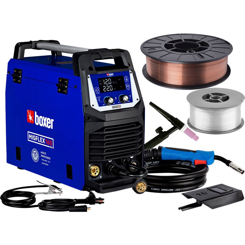Maquina Solda Inversora 160 Bivolt Mig Tocha Tig Boxer Arame | Shopee ...