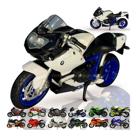 Miniatura Moto De Metal Esportivas e Ferro Vários Modelos Shopee