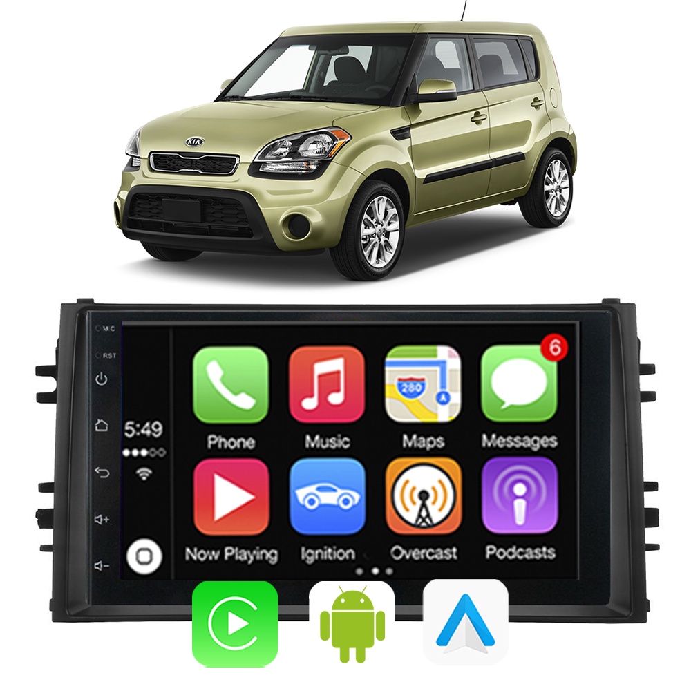Kit Central Multimidia Carplay Android Auto Kia Soul 2009 2010 2011 ...