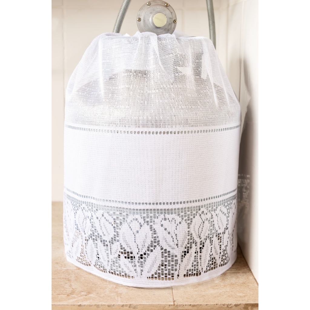 Capa Botijão De Gás Cozinha 13Kg Renda Tulipa Universal