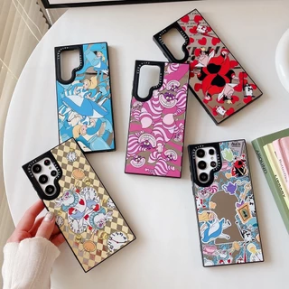Disney Alice No País Das Maravilhas Capa Rígido Espelhado Para Samsung Galaxy S22 S23 S24 Plus Ultra +