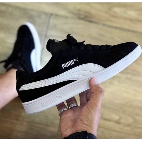 Tenis puma suede discount feminino preto e branco