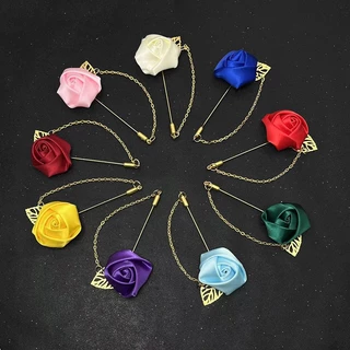 Pregadeira De Flores Masculinas E Femininas Vestido De Broche Feito À Mão De Colarinho Flor Rosa Camisa corsage