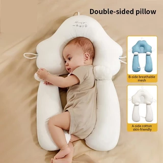 AIBEDILA Travesseiros para bebês recém-nascidos, recém-nascidos, bebê, layette, travesseiro anti-roll, pescoço, cama de dormir lateral, crianças AB7515