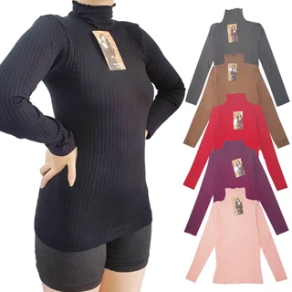 Blusa Frio Feminina Canelada Cacharrel Gola Alta Frio Peluciada Segunda Pele