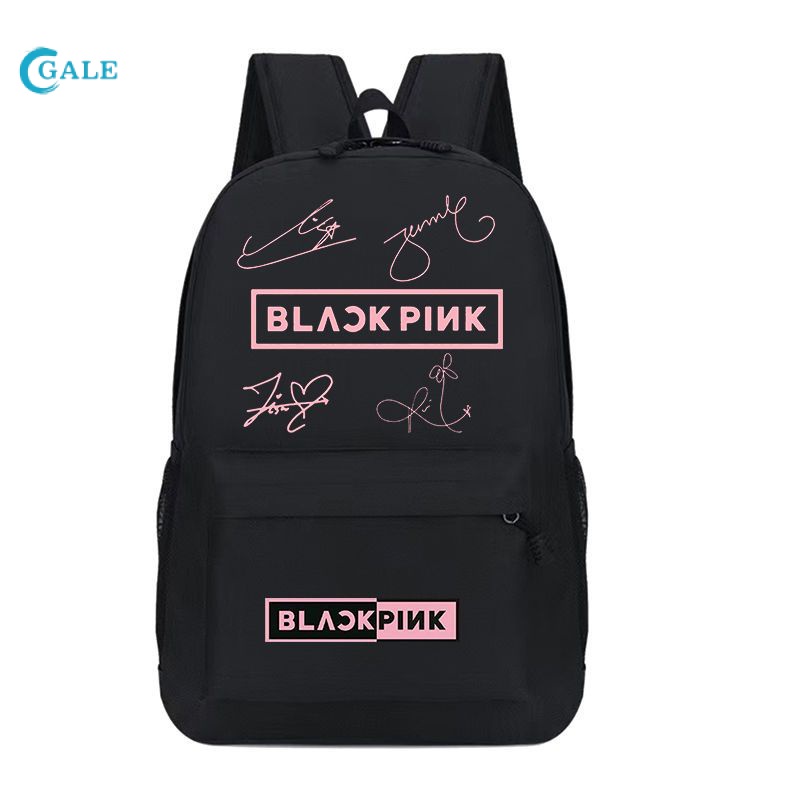 Mochila Black Pink Orelha Mascara Gatinho Colar Kpop Bolsa - Rosa