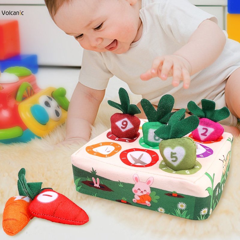 Wooden Puzzle Cenoura Harvest Toy, Brinquedos Montessori para Meninos  Meninas, Jogo Educativo para Crianças, 1 ano