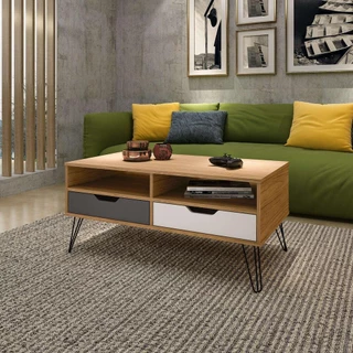 Mesa de Centro 100cm com 2 Gavetas Multimóveis CR45144