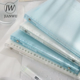 JIANWU A5/B5 10-hole Capa Macia Simples Papel De Recarga Translúcido Livro De Folhas Soltas Creative DIY Student Supplies Stationery