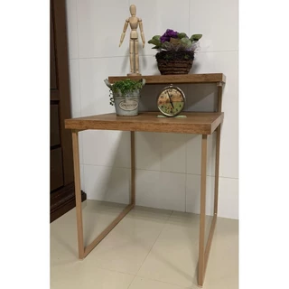 Mesa Lateral/Apoio 50cm com Prateleira Multimóveis CR45189 WoodMel