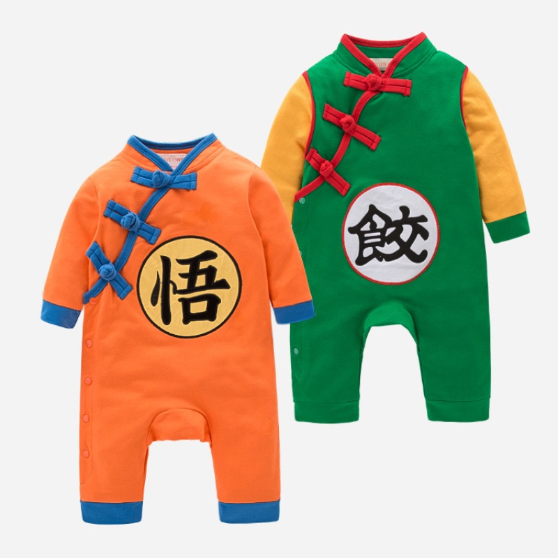 Roupa Infantil Tang Suit Jumpsuit De Bebê Wukong Romper De Manga Longa ...