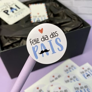 25un Adesivo "Feliz Dia dos Pais" - Coleção Dia dos Pais