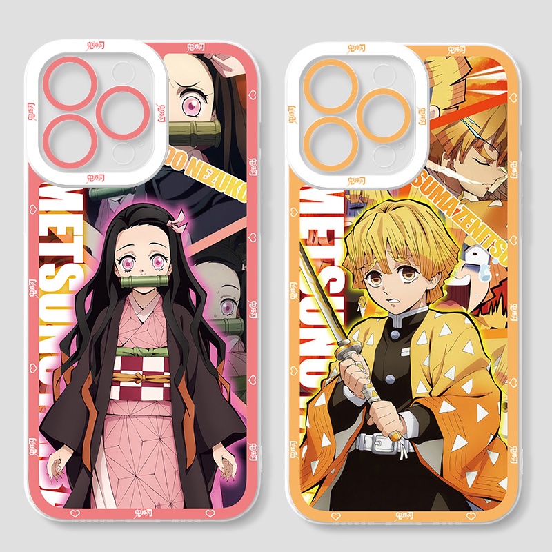 Capa Capinha Case Samsung Galaxy A24 A14 A33 A73 A34 A54 A70 A22 Note 9 10 Plus 20 S9 S10 S23 S24 S20 FE S21 S22 Ultra 5G Estojo De Telefone Soft Cute anime Clear Demon Slayer