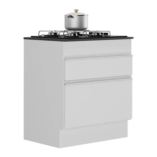 Balcão Cozinha para Cooktop 70cm com Rodapé 1 Porta 1 Gaveta Veneza Multimóveis V2118
