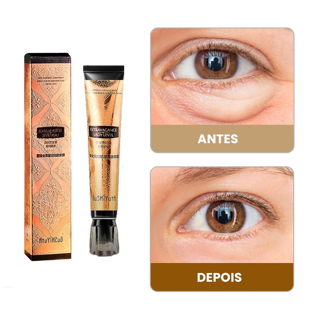 Creme Para Os Olhos Remove Bolsas Pés De Galinha Black Gold | Shopee Brasil